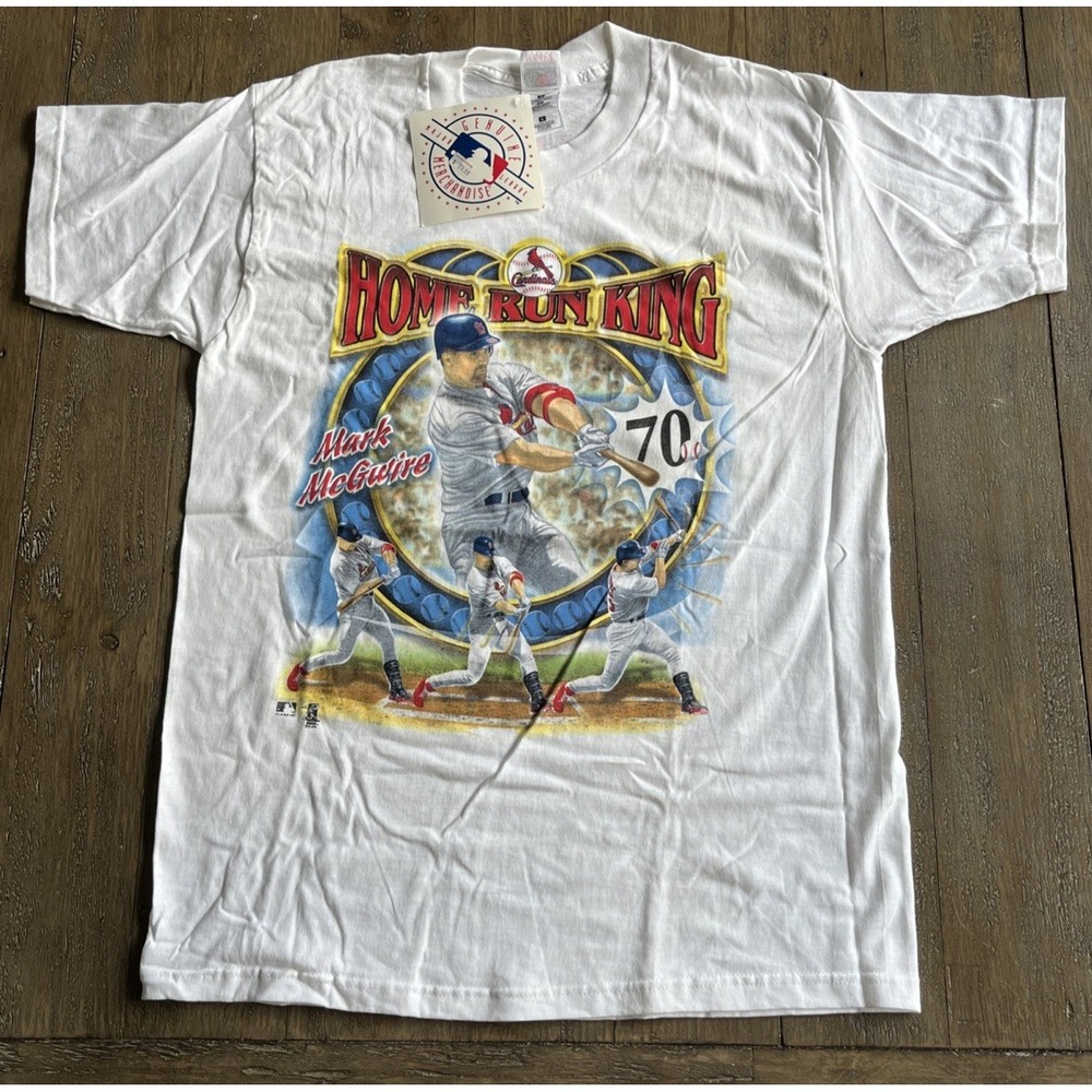 Mark McGwire Home Run King MLB Cardinals 70 1998 T Shirt Size Large NWT G14 G15